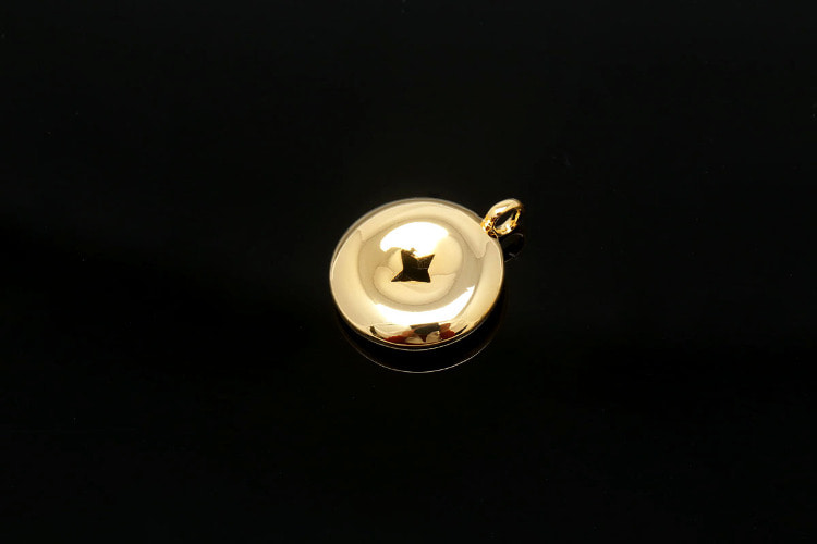 [W] F169-Gold Plated-(20pcs)-13mm Round Charms-Tiny Star Pendant-Jewelry Making Supply-Wholesale Charms, [PRODUCT_SEARCH_KEYWORD], JEWELFINGER-INBEAD, [CURRENT_CATE_NAME]