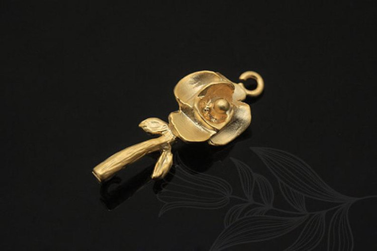 [W] E1013-Matt Gold Plated-(20pcs)-Rose Connector-Metal Pendant-Flower Connector-Wholesale Connectors, [PRODUCT_SEARCH_KEYWORD], JEWELFINGER-INBEAD, [CURRENT_CATE_NAME]