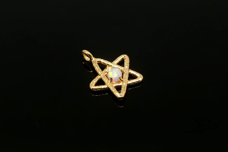 [W] F160-Gold Plated-(20pcs)-Opal Star Charms-Necklace, Earrings Making Supply-Wholesale Charms, [PRODUCT_SEARCH_KEYWORD], JEWELFINGER-INBEAD, [CURRENT_CATE_NAME]