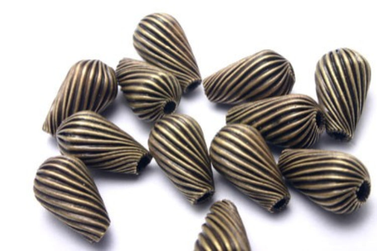 B473-Antiqued Brass-5.2x9mm Metal Beads (16pcs), [PRODUCT_SEARCH_KEYWORD], JEWELFINGER-INBEAD, [CURRENT_CATE_NAME]