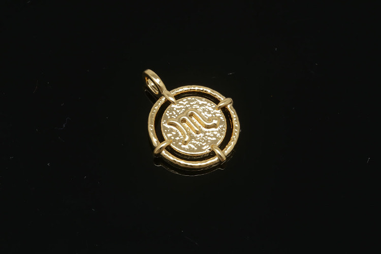 [W] R025-NO.10-Gold Plated-(10pcs)-12*16mm Scorpio-Zodiac Horoscope Sign Constellation Charm-Celestial Astrology Medallion Pendant-Wholesale Zodiac, [PRODUCT_SEARCH_KEYWORD], JEWELFINGER-INBEAD, [CURRENT_CATE_NAME]