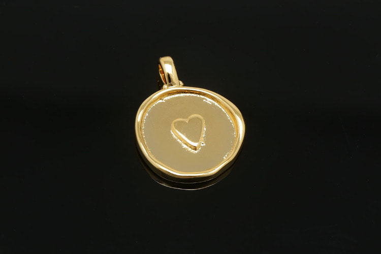 [W] CH4017-Gold Plated-(20pcs)-Heart Charms-Heart Medallion Pendant-Necklace Bracelet Making Supply-Wholesale Charms, [PRODUCT_SEARCH_KEYWORD], JEWELFINGER-INBEAD, [CURRENT_CATE_NAME]