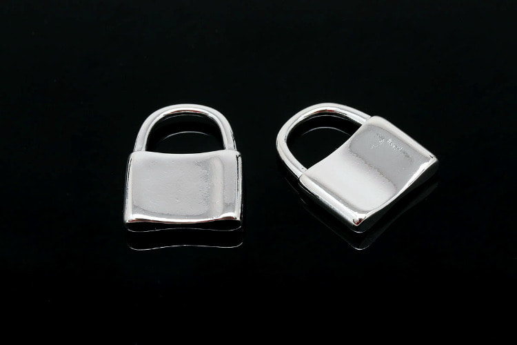 CH5075-Ternary Alloy Plated-(2pcs)-Padlock Charm-Lock Pendant-Wholesale Charms, [PRODUCT_SEARCH_KEYWORD], JEWELFINGER-INBEAD, [CURRENT_CATE_NAME]