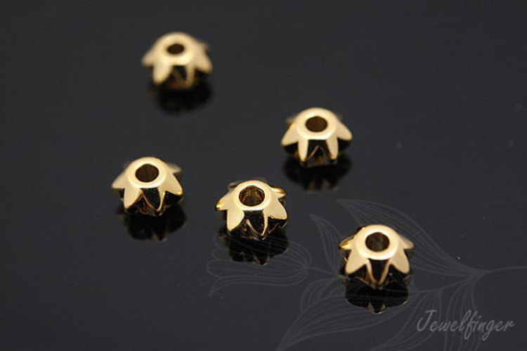 [W] H132-Gold Plated-5mm Metal Rondelle Beads-Brass Tiny Spaser Beads (100pcs), [PRODUCT_SEARCH_KEYWORD], JEWELFINGER-INBEAD, [CURRENT_CATE_NAME]