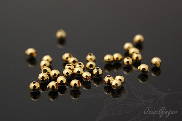 [W] B461-Gold Plated-2mm Metal Beads (30g), [PRODUCT_SEARCH_KEYWORD], JEWELFINGER-INBEAD, [CURRENT_CATE_NAME]