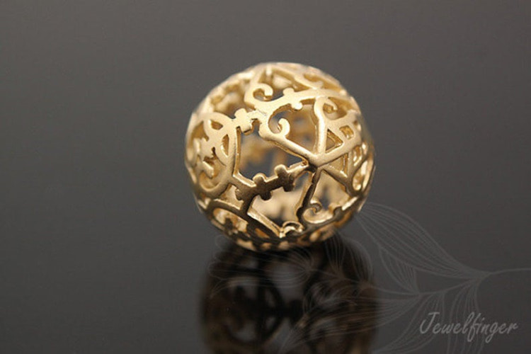 [W] M195-Matt Gold Plated-13mm Metal Ball Beads (20pcs), [PRODUCT_SEARCH_KEYWORD], JEWELFINGER-INBEAD, [CURRENT_CATE_NAME]
