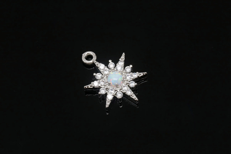 CH5069-Ternary Alloy Plated-(2pcs)-Opal Sun Charms-Opal Starburst Pendant-Necklace Making Supply-Wholesale Charms, [PRODUCT_SEARCH_KEYWORD], JEWELFINGER-INBEAD, [CURRENT_CATE_NAME]