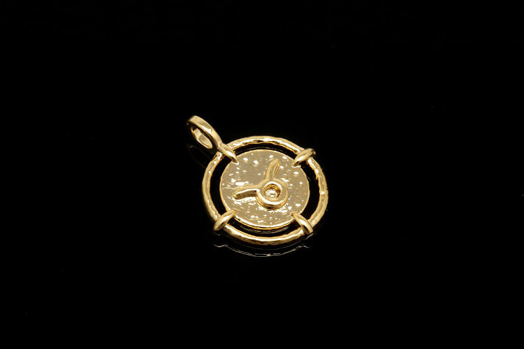 [W] R025-NO.4-Gold Plated-(10pcs)-12*16mm Taurus-Zodiac Horoscope Sign Constellation Charm-Celestial Astrology Medallion Pendant-Wholesale Zodiac, [PRODUCT_SEARCH_KEYWORD], JEWELFINGER-INBEAD, [CURRENT_CATE_NAME]