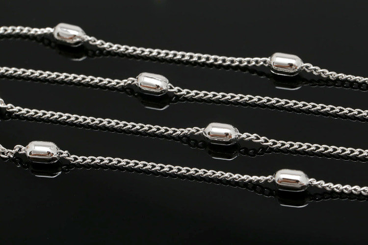 [W] A518-Ternary Alloy Plated-135S HBB Chain-3*5mm Oval Ball Chain (20M), [PRODUCT_SEARCH_KEYWORD], JEWELFINGER-INBEAD, [CURRENT_CATE_NAME]