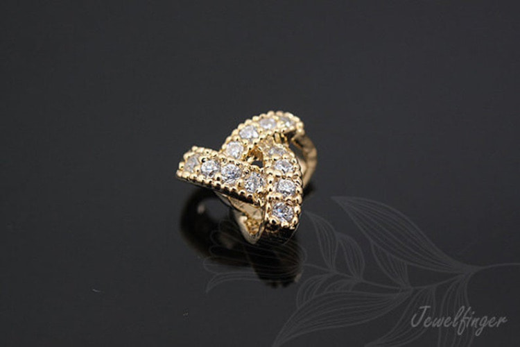 [W] M444-Gold Plated-9mm Cubic Knot Beads (20pcs), [PRODUCT_SEARCH_KEYWORD], JEWELFINGER-INBEAD, [CURRENT_CATE_NAME]