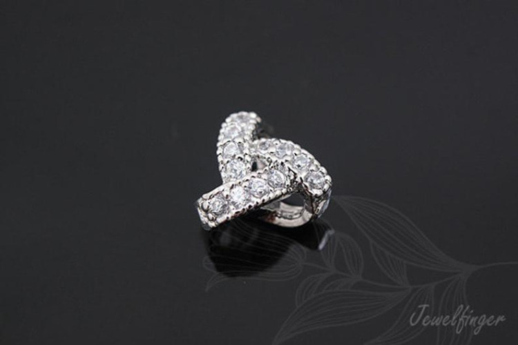 [W] M443-Rhodium Plated-9mm Cubic Knot Beads (20pcs), [PRODUCT_SEARCH_KEYWORD], JEWELFINGER-INBEAD, [CURRENT_CATE_NAME]