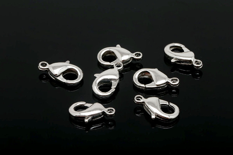 B009-Ternary Alloy Plated-6*12mm Lobster Clasps (10pcs), [PRODUCT_SEARCH_KEYWORD], JEWELFINGER-INBEAD, [CURRENT_CATE_NAME]