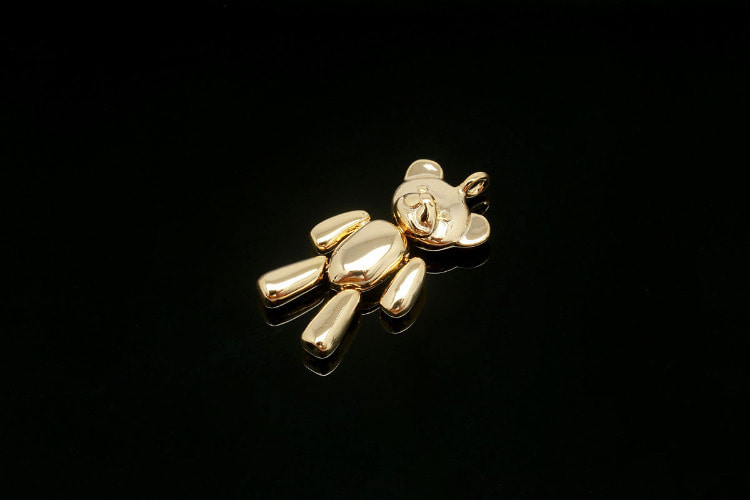 [W] F206-Gold Plated-(20pcs)-Moving Cute Bear Charms-Necklace Earrings Making Supply-Wholesale Pendants, [PRODUCT_SEARCH_KEYWORD], JEWELFINGER-INBEAD, [CURRENT_CATE_NAME]