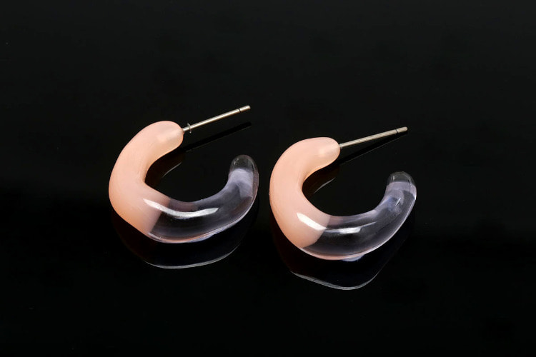 R031-Epoxy-(1pairs)-21mm Epoxy Earrings-Unique Earrings-Jewelry Findings-Titanium Post, [PRODUCT_SEARCH_KEYWORD], JEWELFINGER-INBEAD, [CURRENT_CATE_NAME]