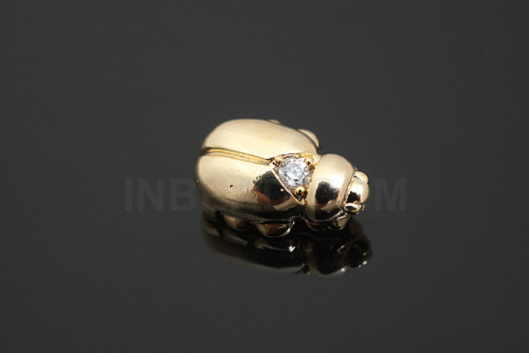 S369-Gold Plated-(2pcs)-CZ Bug Metal Beads-Wholesale Metal Beads, [PRODUCT_SEARCH_KEYWORD], JEWELFINGER-INBEAD, [CURRENT_CATE_NAME]