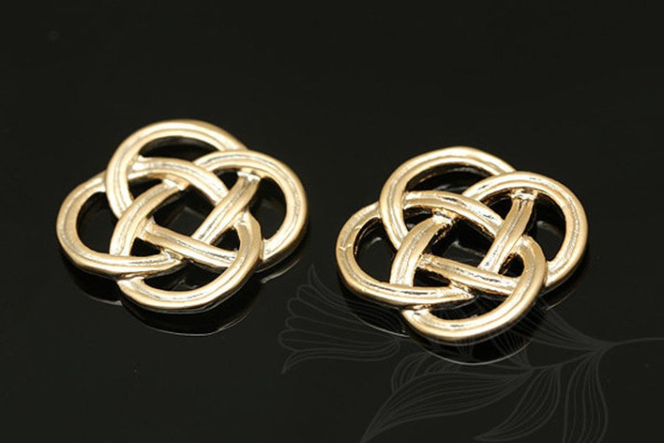 M1641-Matt Gold Plated-(2pcs)-13mm Knot-Wholesale Charms, [PRODUCT_SEARCH_KEYWORD], JEWELFINGER-INBEAD, [CURRENT_CATE_NAME]