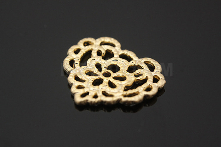 C880-Matt Gold Plated-(2pcs)-Heart Metal Beads-Wholesale Metal Beads, [PRODUCT_SEARCH_KEYWORD], JEWELFINGER-INBEAD, [CURRENT_CATE_NAME]