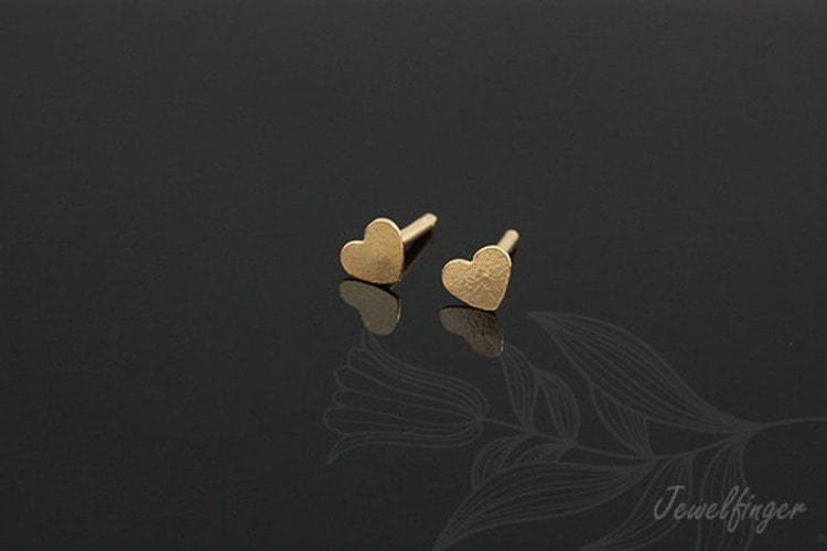M747-Gold Plated-(5pcs)-Tiny Heart Metal Beads-Wholesale Metal Beads, [PRODUCT_SEARCH_KEYWORD], JEWELFINGER-INBEAD, [CURRENT_CATE_NAME]