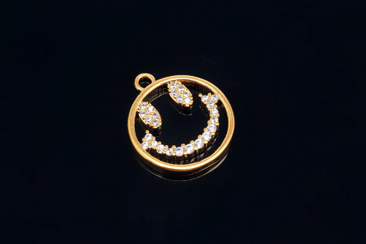 [W] CH4040-Gold Plated-(20pcs)-CZ Happy Face Charms-Smile Pendant-Necklace Earrings Making Supply-Wholesale Charms, [PRODUCT_SEARCH_KEYWORD], JEWELFINGER-INBEAD, [CURRENT_CATE_NAME]