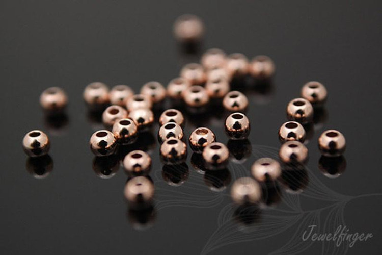 [W] B504-Pink Gold Plated-(1000pcs)-2.5mm Metal beads-Wholesale Metal Beads, [PRODUCT_SEARCH_KEYWORD], JEWELFINGER-INBEAD, [CURRENT_CATE_NAME]