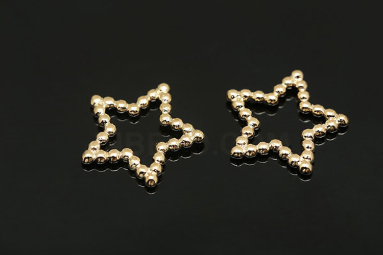 M1677-Gold Plated-(2pcs)-Star Charm-Wholesale Charms, [PRODUCT_SEARCH_KEYWORD], JEWELFINGER-INBEAD, [CURRENT_CATE_NAME]