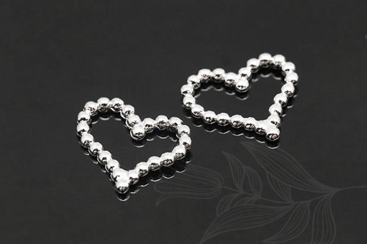 M1680-Rhodium Plated-(2pcs)-Heart Charm-Wholesale Charms, [PRODUCT_SEARCH_KEYWORD], JEWELFINGER-INBEAD, [CURRENT_CATE_NAME]