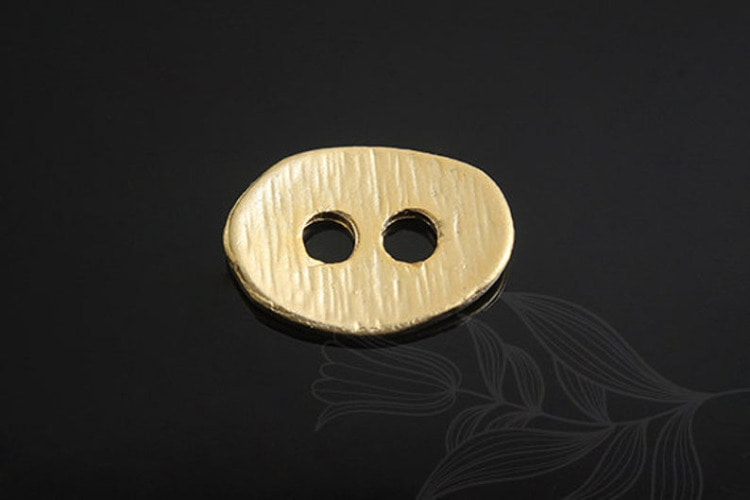 M865-Matt Gold Plated-(2pcs)-13*9mm Button Beads-Wholesale Metal Beads, [PRODUCT_SEARCH_KEYWORD], JEWELFINGER-INBEAD, [CURRENT_CATE_NAME]