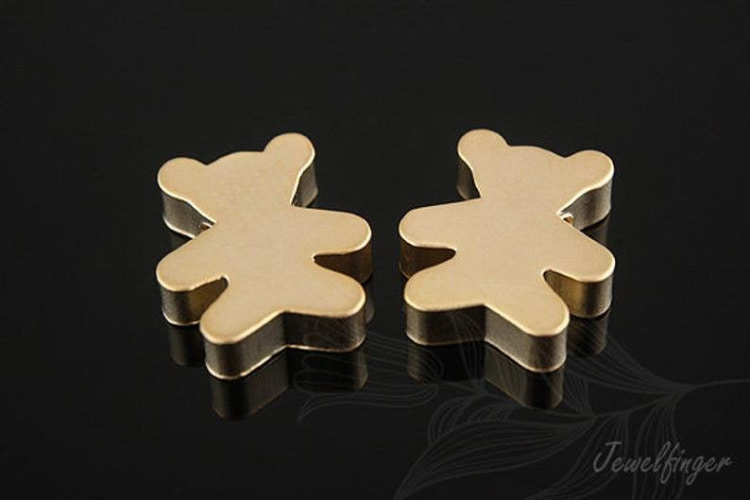 [W] H309-Matt Gold Plated-(40pcs)-Mini Bear Metal Beads-Brass Tini Bear Pendant-Metal Stamping Blanks-Wholesale Metal Beads, [PRODUCT_SEARCH_KEYWORD], JEWELFINGER-INBEAD, [CURRENT_CATE_NAME]