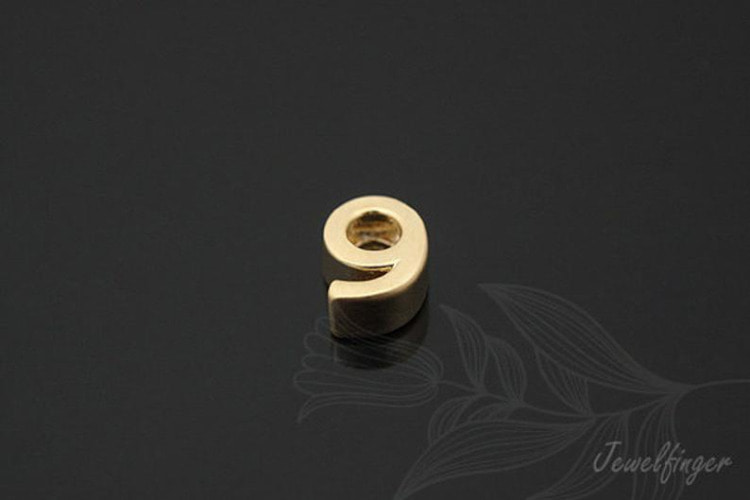 S774-Matt Gold Plated-(2pcs)-Number 9-Jewelry Making-Wholesale Jewelry Finding-Jewelry Supplies-Wholesale Number, [PRODUCT_SEARCH_KEYWORD], JEWELFINGER-INBEAD, [CURRENT_CATE_NAME]