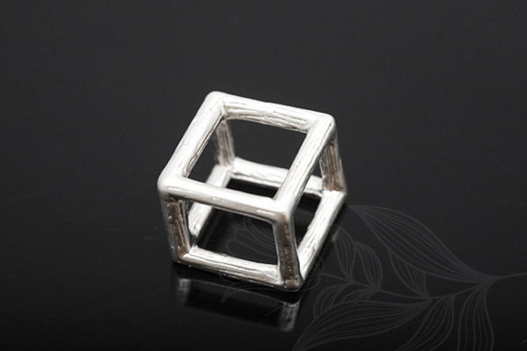 H1051-Matt Rhodium Plated-(2pcs)-Cube Beads-Wholesale Metal Beads, [PRODUCT_SEARCH_KEYWORD], JEWELFINGER-INBEAD, [CURRENT_CATE_NAME]