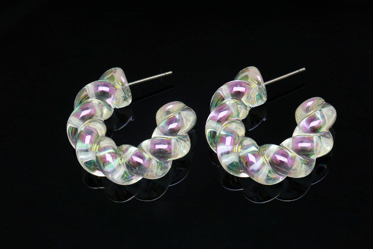 [W] M546-Epoxy-(10pairs)-30mm Epoxy Hologram Clear Earrings-Jewelry Findings-Titanium Post, [PRODUCT_SEARCH_KEYWORD], JEWELFINGER-INBEAD, [CURRENT_CATE_NAME]