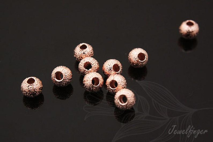 [W] B020-Pink Gold Plated-(200pcs)-Stardust Brass Bead-3mm Metal Beads-Wholesale Metal Beads, [PRODUCT_SEARCH_KEYWORD], JEWELFINGER-INBEAD, [CURRENT_CATE_NAME]