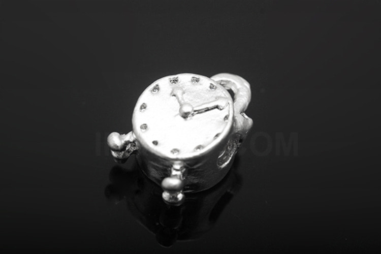 M895-Matt Rhodium Plated-(2pcs)-Clock Rondelle Beads-Wholesale Metal Rondell, [PRODUCT_SEARCH_KEYWORD], JEWELFINGER-INBEAD, [CURRENT_CATE_NAME]