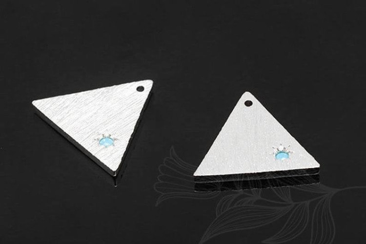 [W] M1721-Rhodium Plated-(20pcs)-CZ Triangle-Turquoise-Wholesale Charms, [PRODUCT_SEARCH_KEYWORD], JEWELFINGER-INBEAD, [CURRENT_CATE_NAME]