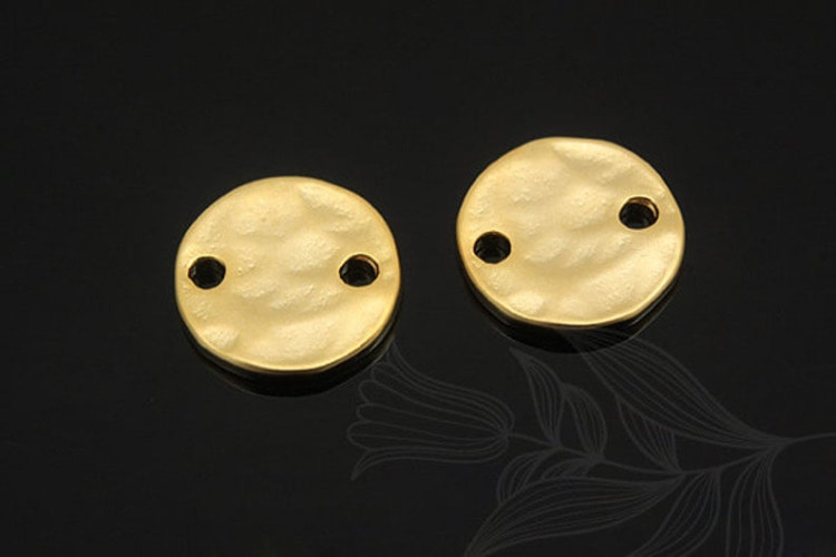 C1263-Matt Gold Plated-(2pcs)-9mm Coin Connector-Wholesale Connectors, [PRODUCT_SEARCH_KEYWORD], JEWELFINGER-INBEAD, [CURRENT_CATE_NAME]
