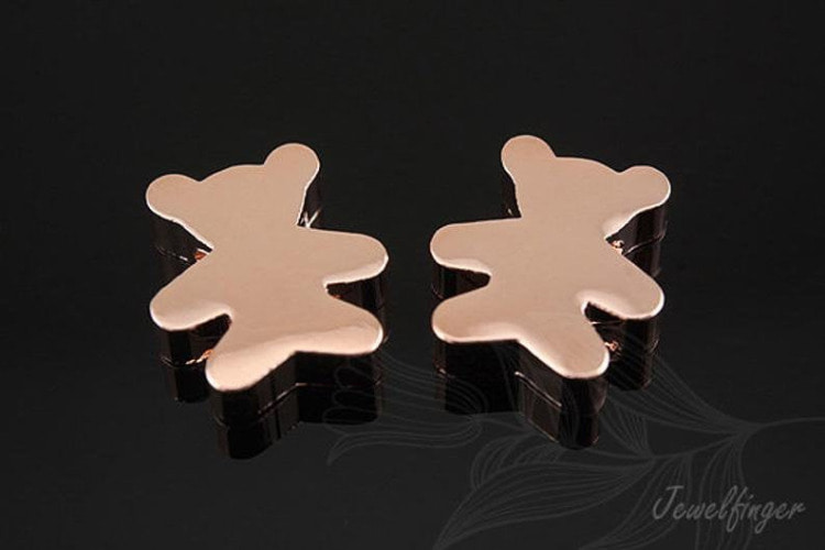 H310-Pink Gold Plated-(4pcs)-Mini Bear Metal Beads-Brass Tini Bear Pendant-Metal Stamping Blanks-Wholesale Metal Beads, [PRODUCT_SEARCH_KEYWORD], JEWELFINGER-INBEAD, [CURRENT_CATE_NAME]