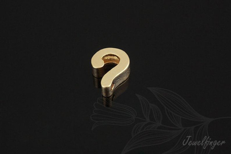[W] H456-Matt Gold Plated-(30pcs)-Question Mark Metal Beads-Question Mark Charms-Wholesale Initial, [PRODUCT_SEARCH_KEYWORD], JEWELFINGER-INBEAD, [CURRENT_CATE_NAME]