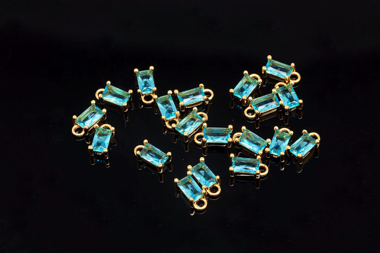 [W] CH3013-Gold Plated-(20pcs)-Tiny Blue Cubic Charms-Rectangule Small Cubic Pendant-Wholesale Charms, [PRODUCT_SEARCH_KEYWORD], JEWELFINGER-INBEAD, [CURRENT_CATE_NAME]