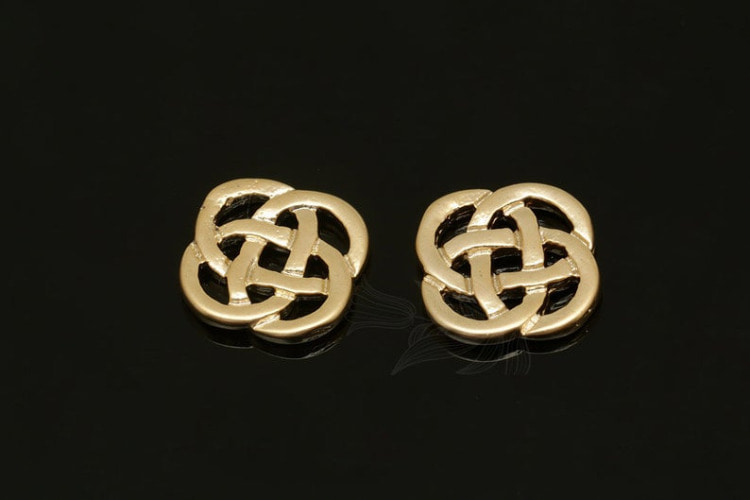 M1750-Matt Gold Plated-(2pcs)-8.2mm Knot-Wholesale Charms, [PRODUCT_SEARCH_KEYWORD], JEWELFINGER-INBEAD, [CURRENT_CATE_NAME]