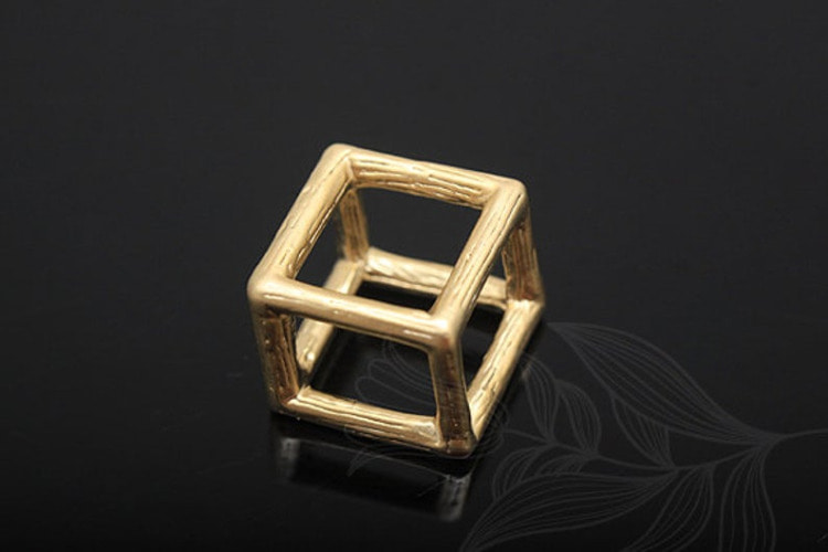 H1046-Matt Gold Plated-(2pcs)-Cube Beads-Wholesale Metal Beads, [PRODUCT_SEARCH_KEYWORD], JEWELFINGER-INBEAD, [CURRENT_CATE_NAME]