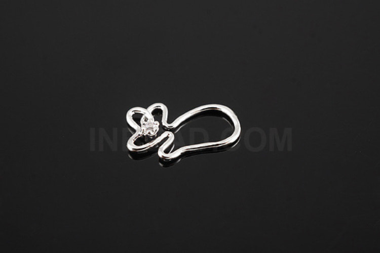 S185-Rhodium Plated-(2pcs)-Wire Mouse Charms-Brass Mouse Pendant-Wholesale Charms, [PRODUCT_SEARCH_KEYWORD], JEWELFINGER-INBEAD, [CURRENT_CATE_NAME]