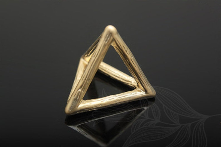 H989-Matt Gold Plated-(2pcs)-Pyramid Beads-Wholesale Metal Beads, [PRODUCT_SEARCH_KEYWORD], JEWELFINGER-INBEAD, [CURRENT_CATE_NAME]