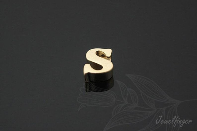 S804-Matt Gold Plated-(2pcs)-Initial Pendant s-Jewelry Making-Wholesale Jewelry Finding-Jewelry Supplies-Wholesale Initial, [PRODUCT_SEARCH_KEYWORD], JEWELFINGER-INBEAD, [CURRENT_CATE_NAME]