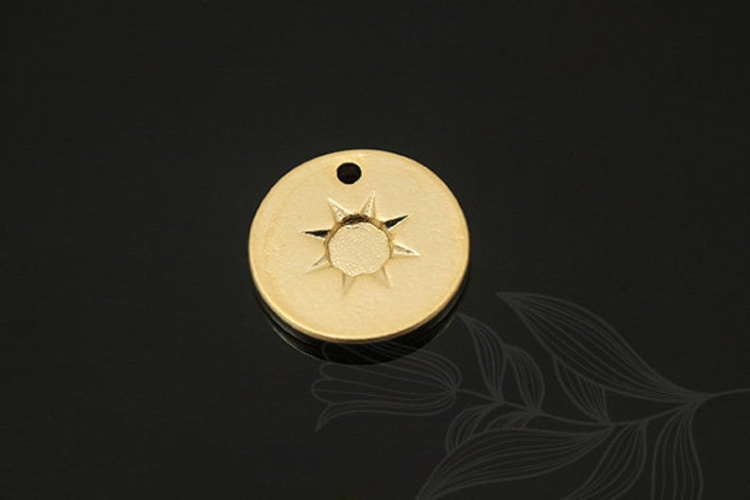 M1302-Matt Gold Plated-(2pcs)-Sun Coin-Sun Charm-Wholesale Charms, [PRODUCT_SEARCH_KEYWORD], JEWELFINGER-INBEAD, [CURRENT_CATE_NAME]