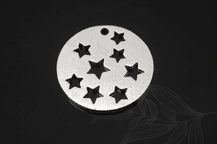 M1271-Rhodium Plated-(2pcs)-Star Charm-Metal Charms-Wholesale Charms, [PRODUCT_SEARCH_KEYWORD], JEWELFINGER-INBEAD, [CURRENT_CATE_NAME]