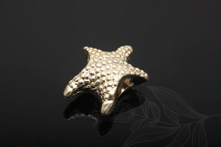 M898-Matt Gold Plated-(2pcs)-Starfish Rondelle Beads-Wholesale Metal Rondell, [PRODUCT_SEARCH_KEYWORD], JEWELFINGER-INBEAD, [CURRENT_CATE_NAME]