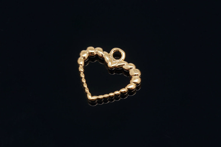CH3005-Gold Plated-(2pcs)-Heart Charms-Necklace Earrings Making Supply-Wholesale Charms, [PRODUCT_SEARCH_KEYWORD], JEWELFINGER-INBEAD, [CURRENT_CATE_NAME]