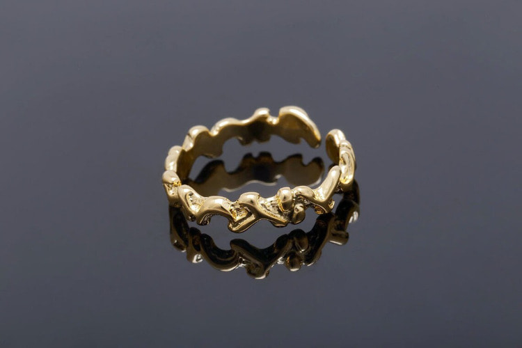[W] R018-Gold Plated E-Coat Adjustable Ring-(20pcs)-Unique Ring, Adjustable Gold Ring-Layering Ring-Everyday Jewelry-Jewelry Findings-Wholesale Ring, [PRODUCT_SEARCH_KEYWORD], JEWELFINGER-INBEAD, [CURRENT_CATE_NAME]