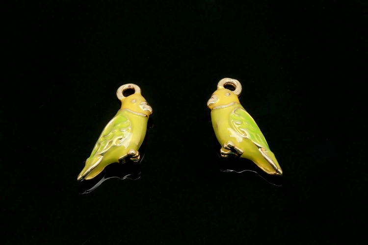 [W] R058-Gold Plated-(20pcs)-Tiny Parrot Pendant-Epoxy Bird Charms-Wholesale Charms, [PRODUCT_SEARCH_KEYWORD], JEWELFINGER-INBEAD, [CURRENT_CATE_NAME]