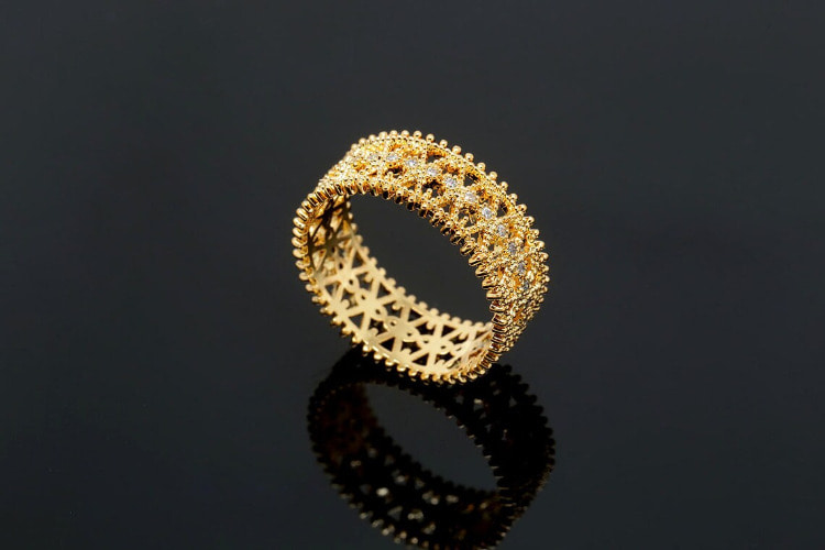 F162-Gold Plated-(1piece)-Cubic Ring-Simple Ring-layering ring-everyday jewelry-Wholesale Ring, [PRODUCT_SEARCH_KEYWORD], JEWELFINGER-INBEAD, [CURRENT_CATE_NAME]